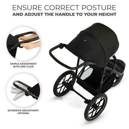 Kinderkraft HELSI 2 jooksukäru kuni 22 kg – must