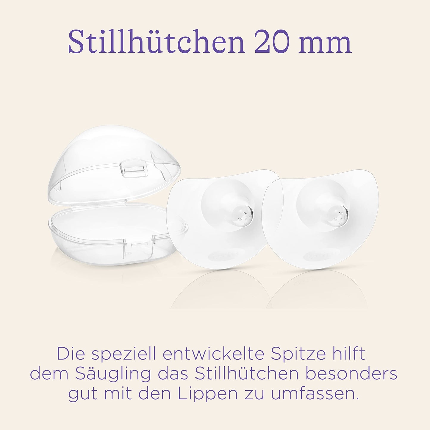 Lansinoh rinnanibukaitsed 20 mm, suurus 1, 2 tk koos hoiukarbiga