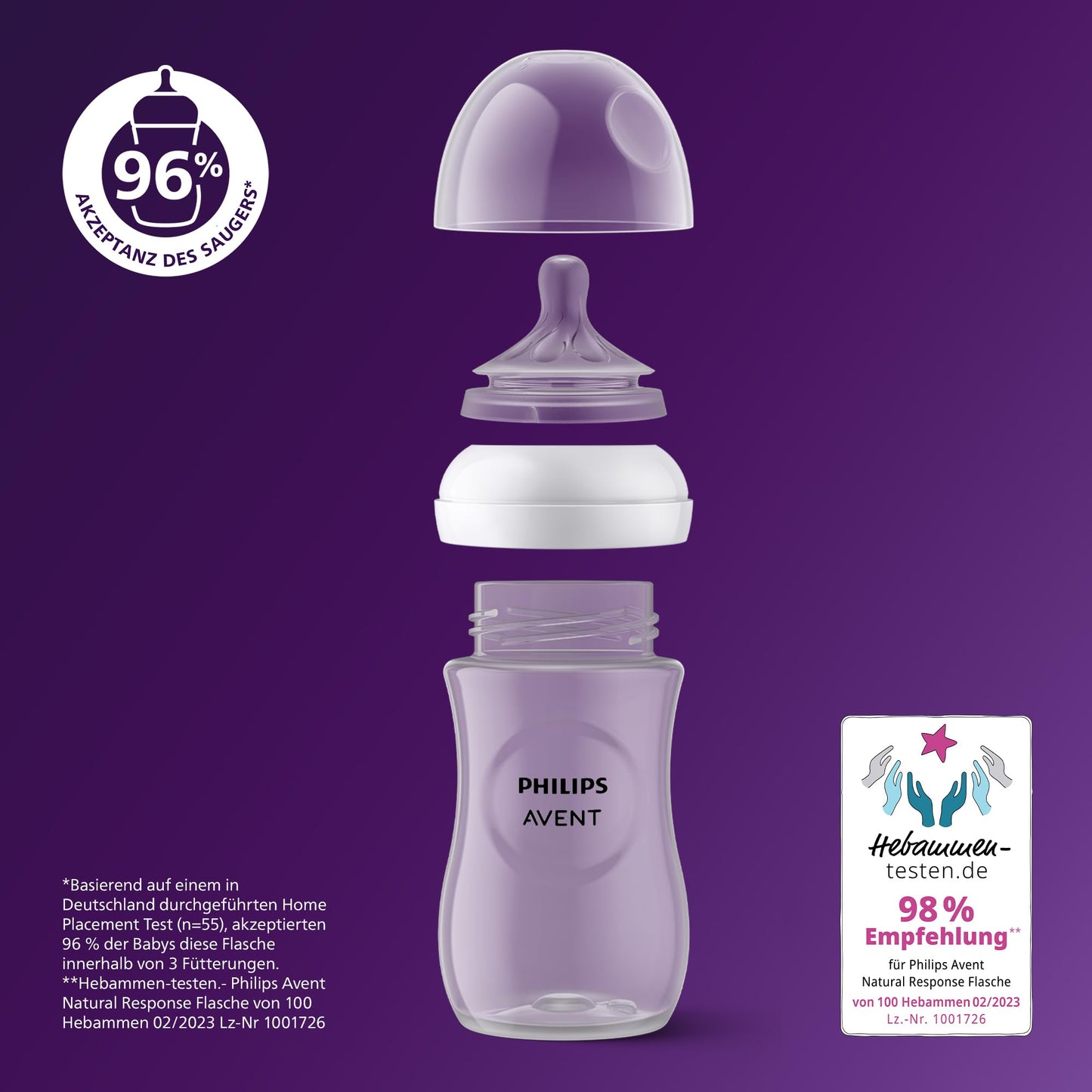 PHILIPS AVENT Natural Response lutipudel 330 ml, voolukiirus 4, lutt alates 6. kuust, SCY906/11