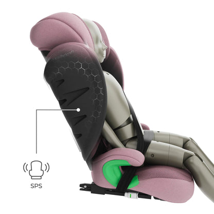Kinderkraft JUNIOR FIX 2 PRO turvatool 100–150 cm, roosa, ISOFIX ja turvavööga kinnitatav