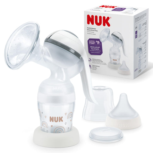 NUK manuaalne rinnapump silikoonpadjaga + Perfect Match lutipudel 150 ml