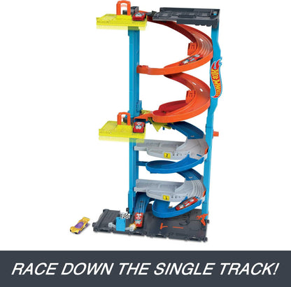 Hot Wheels City 2-in-1 renntorn, üherajalisest tornist kahe rajaga võidusõidurajaks muudetav (HKX43)