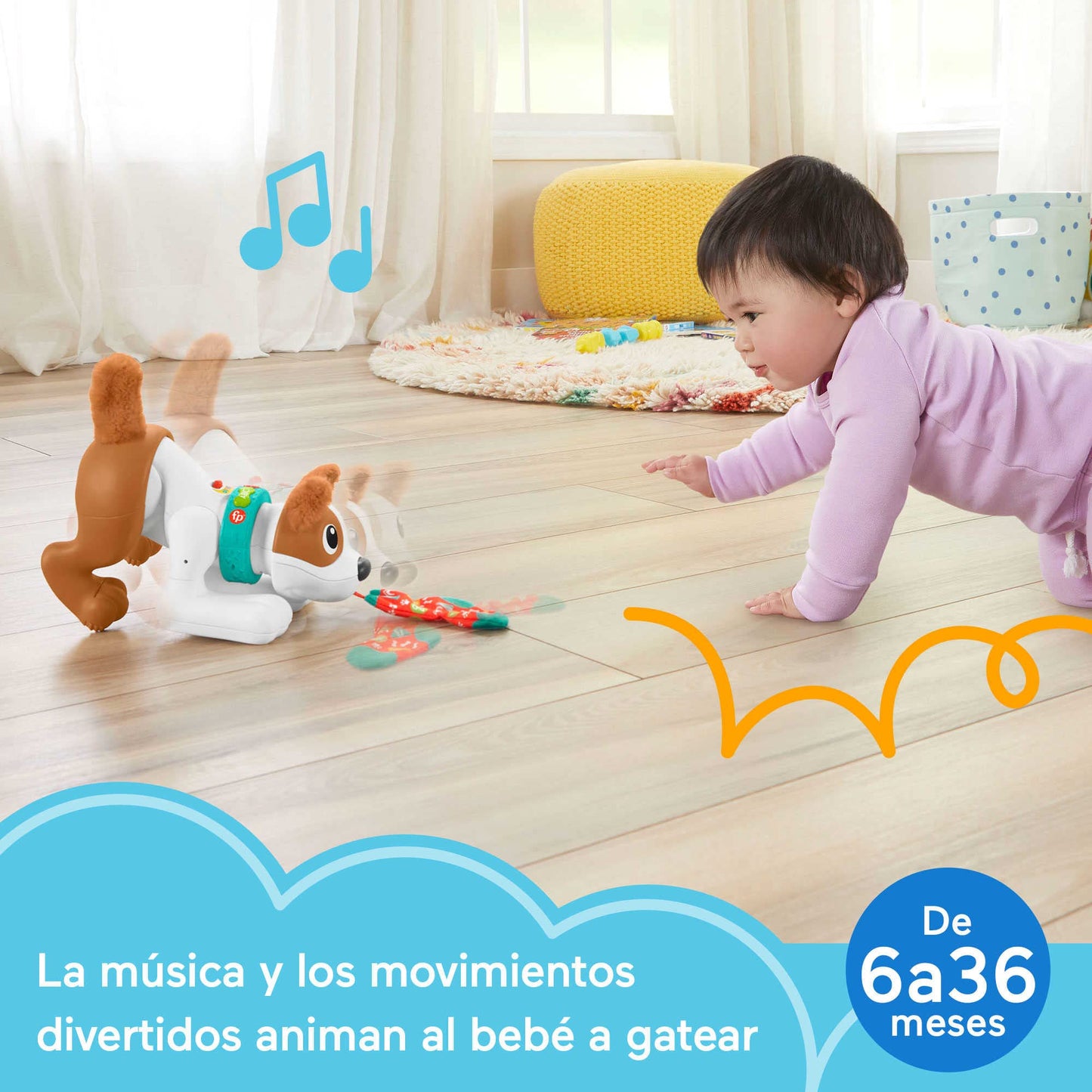 Fisher-Price 123 Crawl with Me Puppy roomav mängukoer HGY57