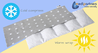 Medi Partners kirsikivipadi 60 × 20 cm, 800 g, puuvillane, tähed