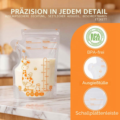 Oderra rinnapiima säilituskotid 100 tk, 180 ml, eelsteriliseeritud, kollane
