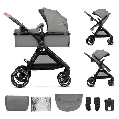 Kinderkraft ESME 2-ühes lapsevanker kuni 25 kg, hall