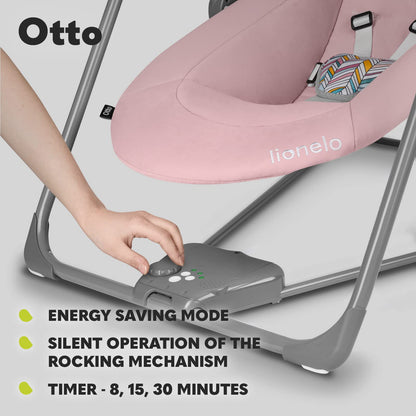 Lionelo OTTO beebikiik vastsündinule, 5 kiirust, loodushelid, kompaktne ja kaasaskantav, Grey Stone