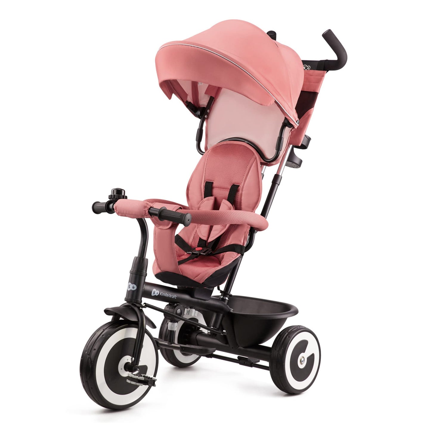 Kinderkraft ASTON kolmerattaline jalgratas, pööratava istmega, roosa, alates 9 kuust kuni 25 kg