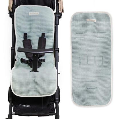 MIMUSELINA universaali vaunujen istuinpehmuste Waffle Mint, 34 × 84 cm