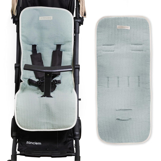 MIMUSELINA universaali vaunujen istuinpehmuste Waffle Mint, 34 × 84 cm