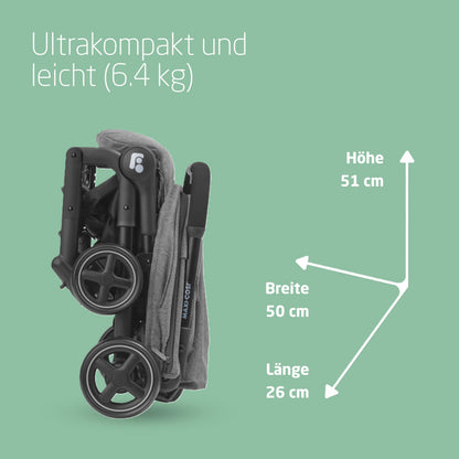 Maxi-Cosi Lara2 ultrakerge kokkupandav jalutuskäru, hall