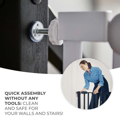 Kinderkraft LOCK&GO turvavärav, 75–103 cm, puitviimistlus