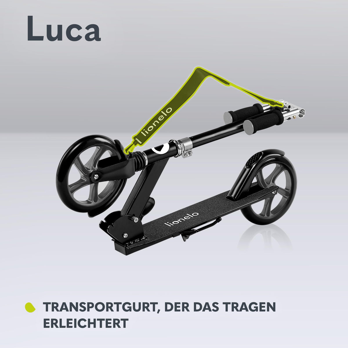 Lionelo Luca tõukeratas, kokkupandav, 200 mm PU-rattad, kuni 100 kg