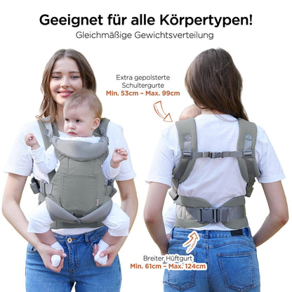 GAGAKU ergonoomiline kandekott puusatoega 0–36 kuud, salveiroheline
