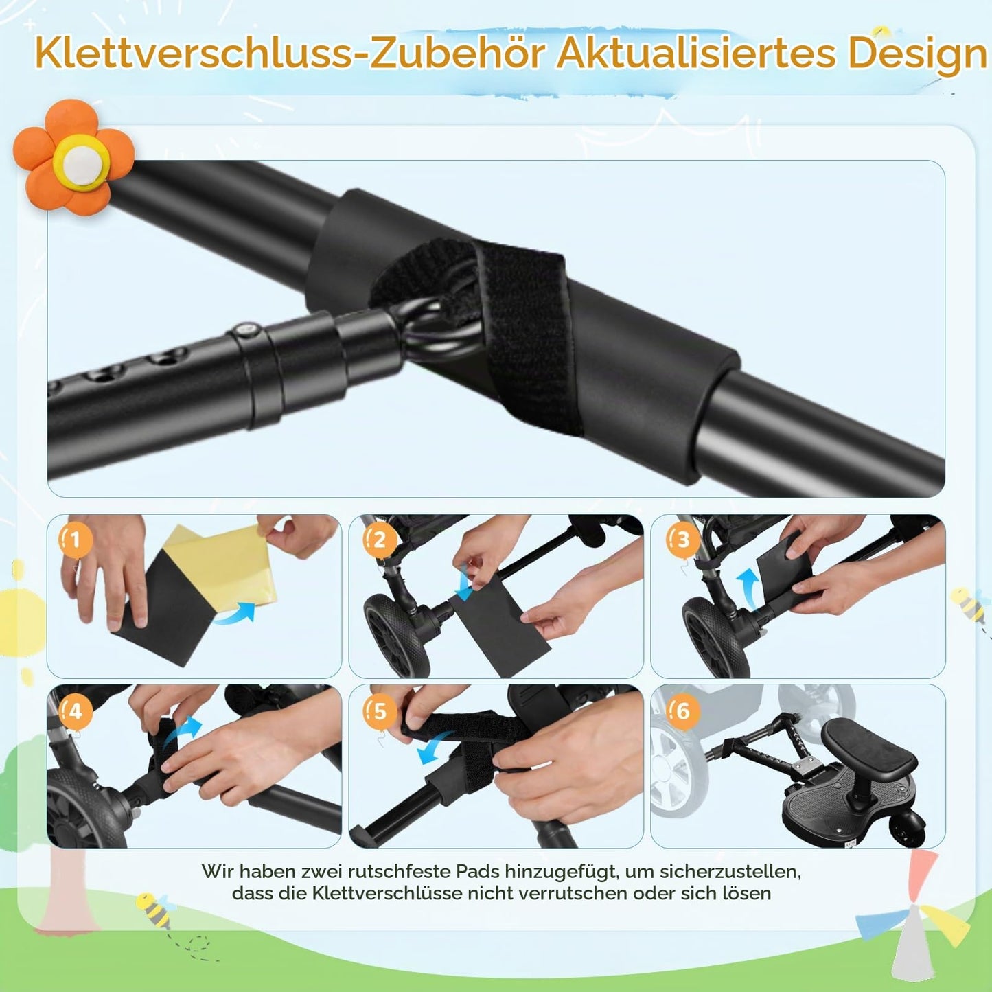 BugyKido universaalne istmega seisulaud lapsevankrile, kuni 25 kg