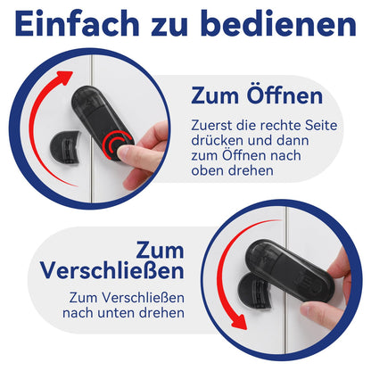 ECHOCUBE laste turvalukud kappidele, 6 tk, must, BB24DC281-BK