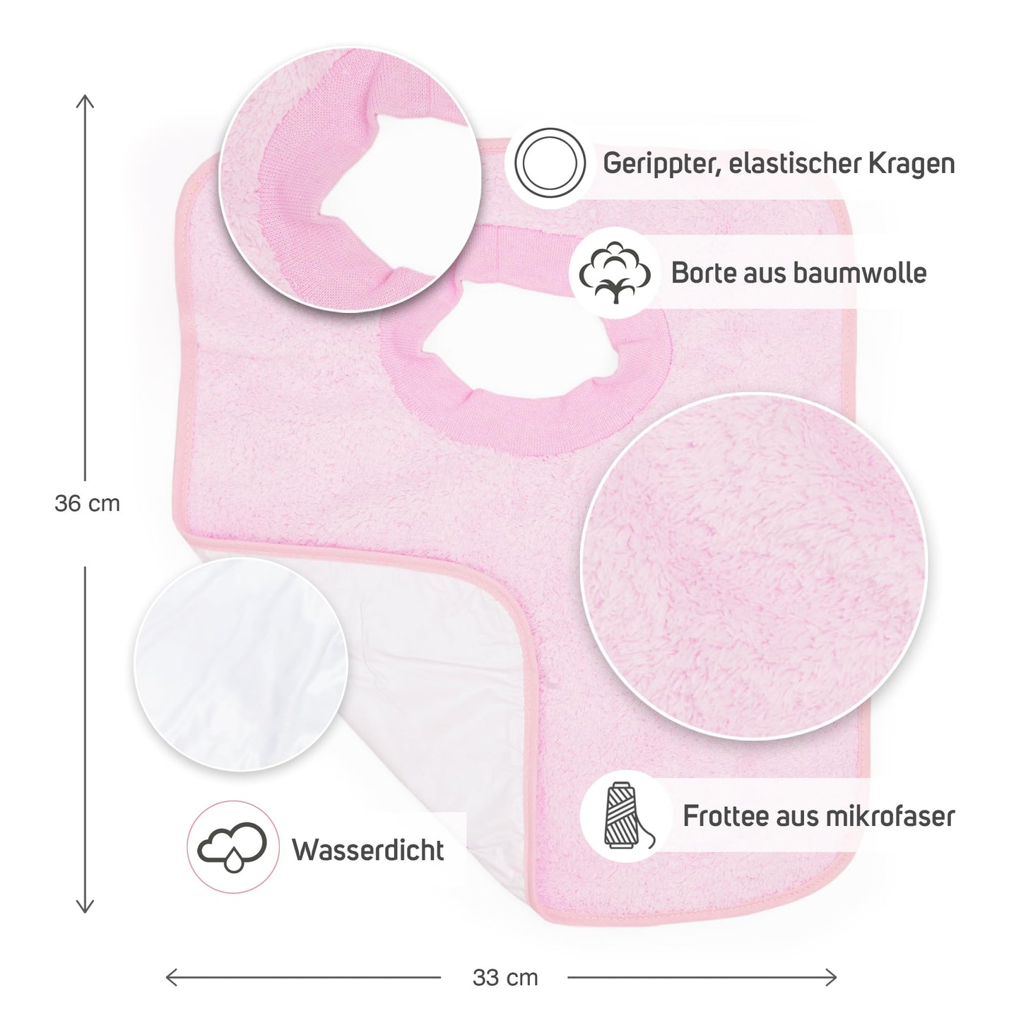 Ti TIN veekindlad froteest beebipõlled 4 tk, 33 x 36 cm, sinine, 6-18 kuud
