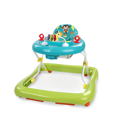 Bright Starts Giggling Safari beebikäimisraam – 6+ kuud, reguleeritav kõrgus ja kokkupandav raam