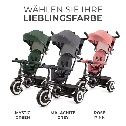 Kinderkraft ASTON kolmerattaline jalgratas, pööratava istmega, roosa, alates 9 kuust kuni 25 kg