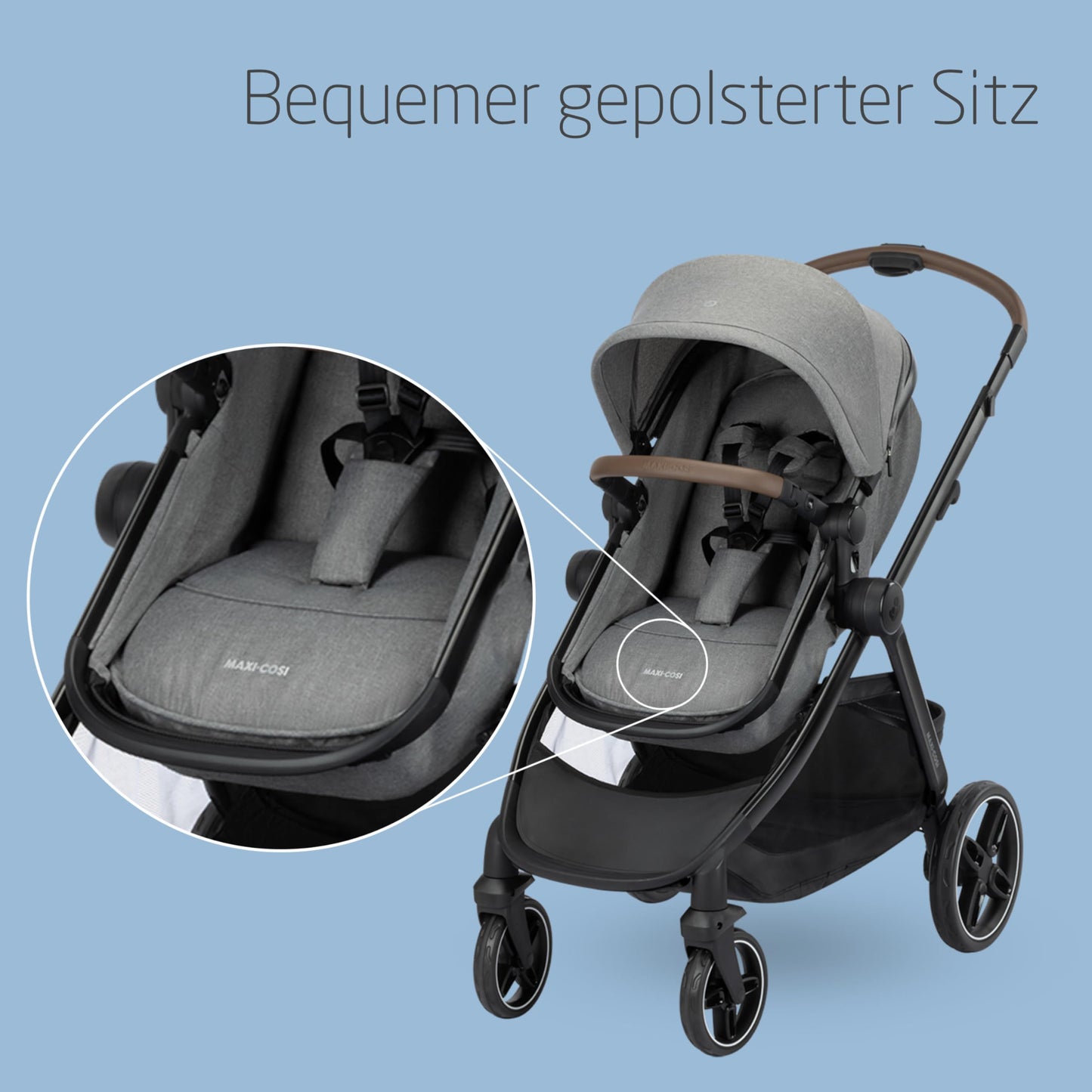 Maxi-Cosi Zelia Select Trio 3-ühes lapsevanker, CabrioFix S i-Size, hall, 0–4 a