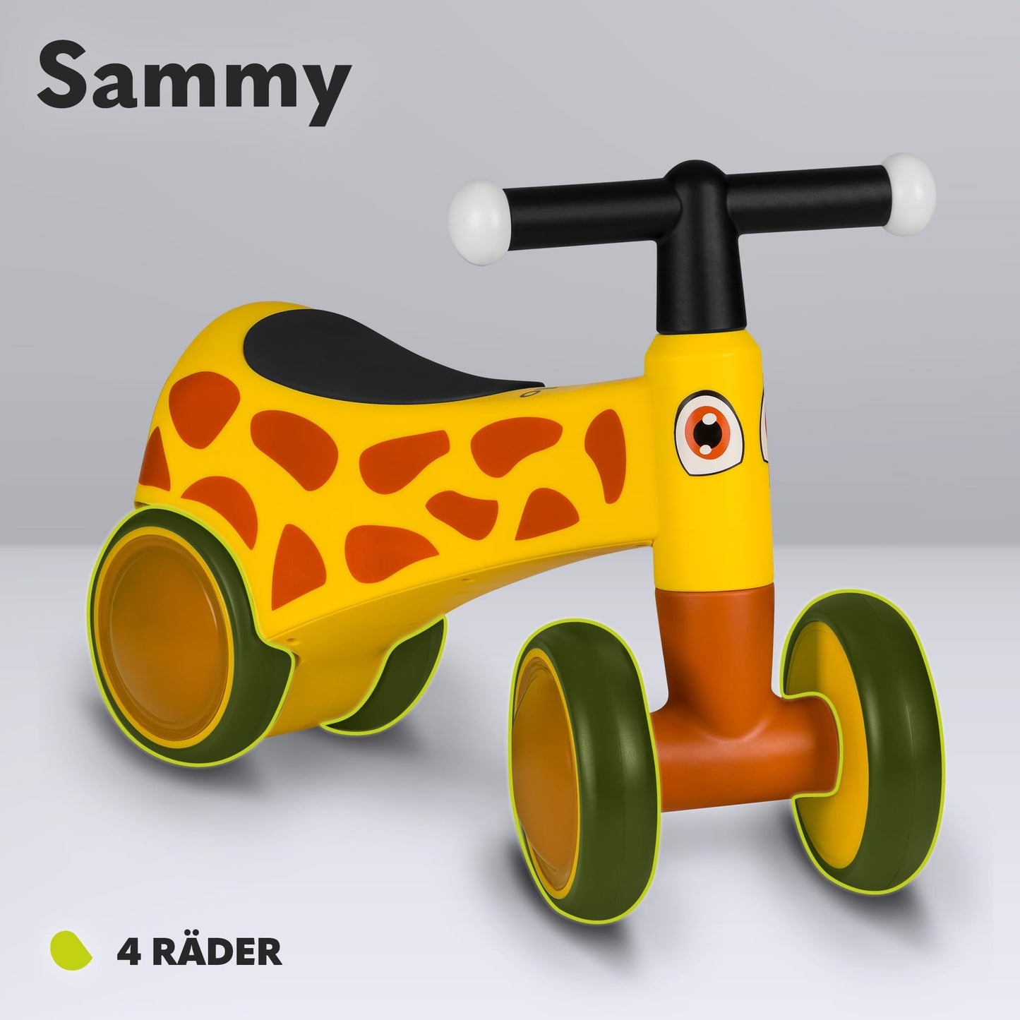 Lionelo Sammy jooksuratas 1–3 a, 4 rattaga, kollane Honey
