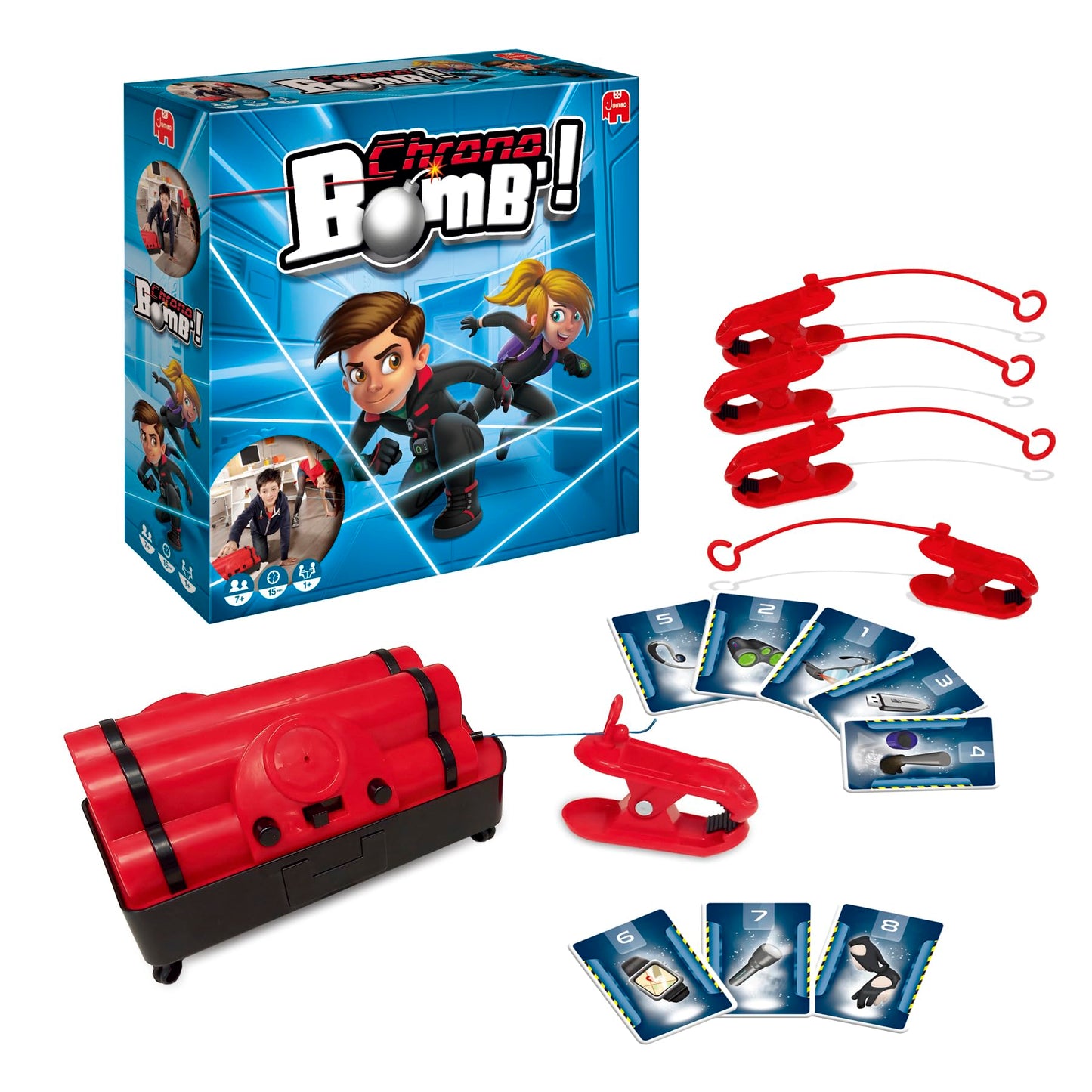 Jumbo Chrono Bomb põrandamäng – spiooni missioon (7+, 1+ mängijat)