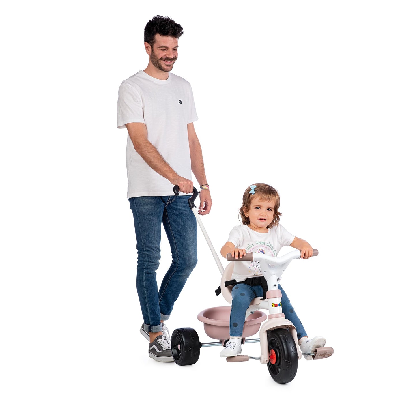 Smoby Be Fun roosa kolmerattaline jalgratas