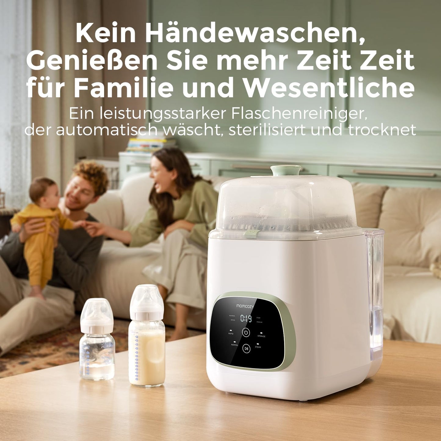 Momcozy BS03 KleanPal Pro pudelipesumasin, sterilisaator ja kuivati