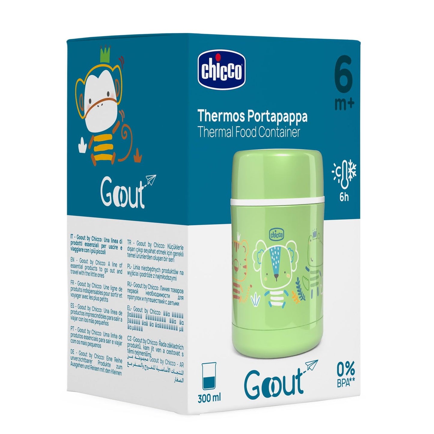 Chicco termonõu toidule, 300 ml, roheline, 6 kuud+