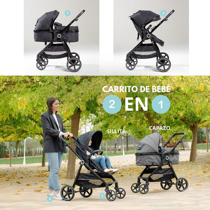 Interbaby Versa 2in1 lapsevanker vankrikorviga kuni 22 kg – must