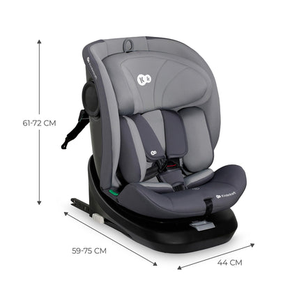 Kinderkraft I-Grow i-Size pöörlev turvatool 0–12 a (40–150 cm / 0–36 kg), must/tumesinine