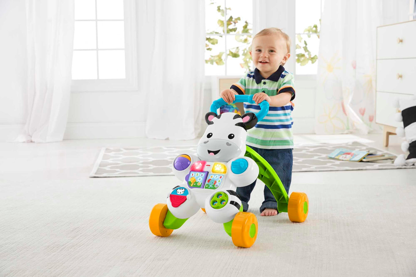 Fisher-Price Learn with Me Zebra käimistugi, muusikaline tegevusmänguasi, alates 6 kuust