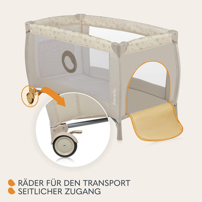 Lionelo Sven Plus 4-ühes reisivoodi beebile, Beige Latte