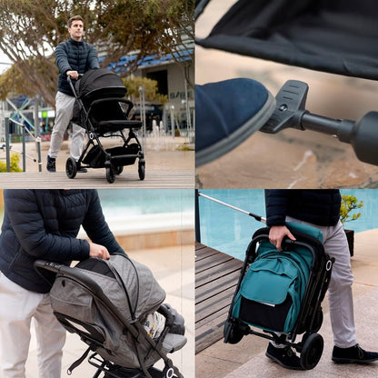 Interbaby Voyage jalutuskäru sünnist kuni 22 kg, kokkupandav – roheline