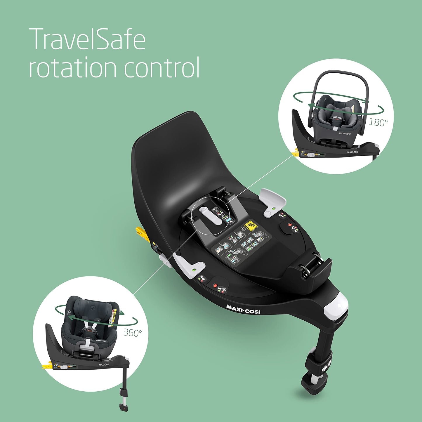 Maxi-Cosi FamilyFix 360 i-Size turvatooli alus, ISOFIX, 0–4 a, must