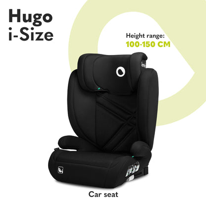 Lionelo Hugo i-Size turvatool 100–150 cm, ISOFIX või turvavööga, Black Carbon