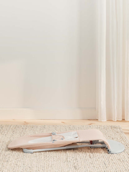 BabyBjörn Balance Soft beebi lamamistool/bouncer, võrk, pärlroosa/valge