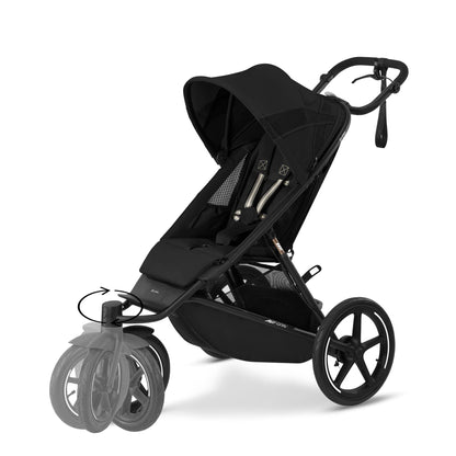 Cybex Gold AVI SPIN jalutuskäru sünnist kuni 22 kg, city–all-terrain–jooksukäru, Moon Black