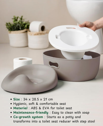 Nattou 3in1 lastepott Care, pott, astmepink ja WC-iste, alates 18 kuust, taupe