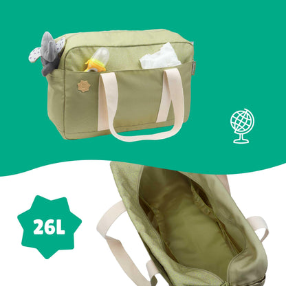Badabulle beebitarvete kott koos mähkimisalusega, 20 L, Olive