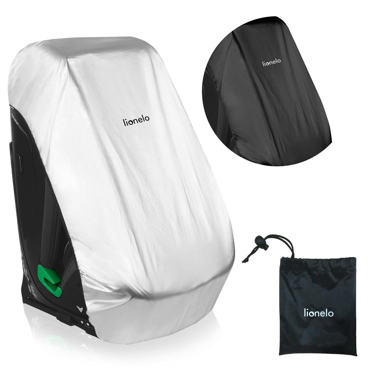 Lionelo THERMALCOVER universaali turvaistuimen suoja, hopea