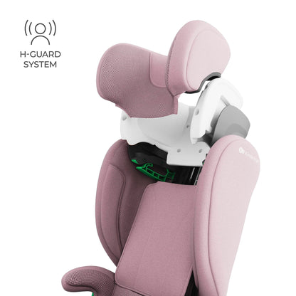 Kinderkraft JUNIOR FIX 2 PRO turvatool 100–150 cm, roosa, ISOFIX ja turvavööga kinnitatav