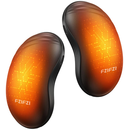 Ladattava magneettinen käsienlämmitin sormihyrrällä, 2 kpl (2 x 3000 mAh), musta