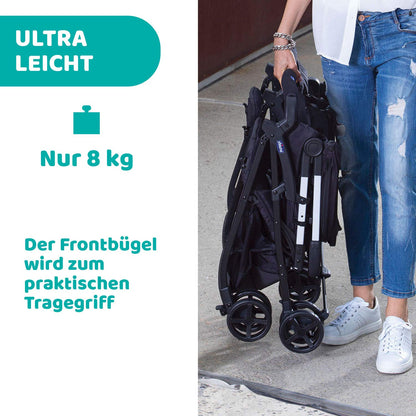 Chicco OHlalà Twin kahelapse jalutuskäru, must