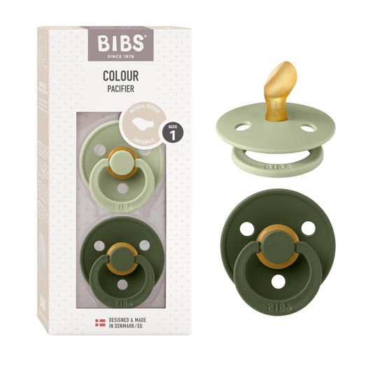 BIBS Colour anatoomiline lutt 0–6 kuud, 2 tk (Sage / Hunter Green)