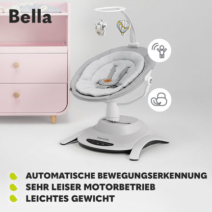 Lionelo Bella elektriline beebikiik 360° pöörleva istmega, helehall