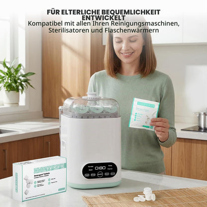 COZYPEPE tuttipullojen puhdistustabletit pullonpesukoneeseen ja sterilointilaitteeseen, entsyymikaava, 30 kpl