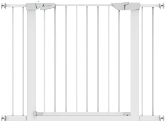 VOUNOT turvavärav ustele ja treppidele 75–108 cm, ilma puurimiseta, isesulguv magnetlukk, valge