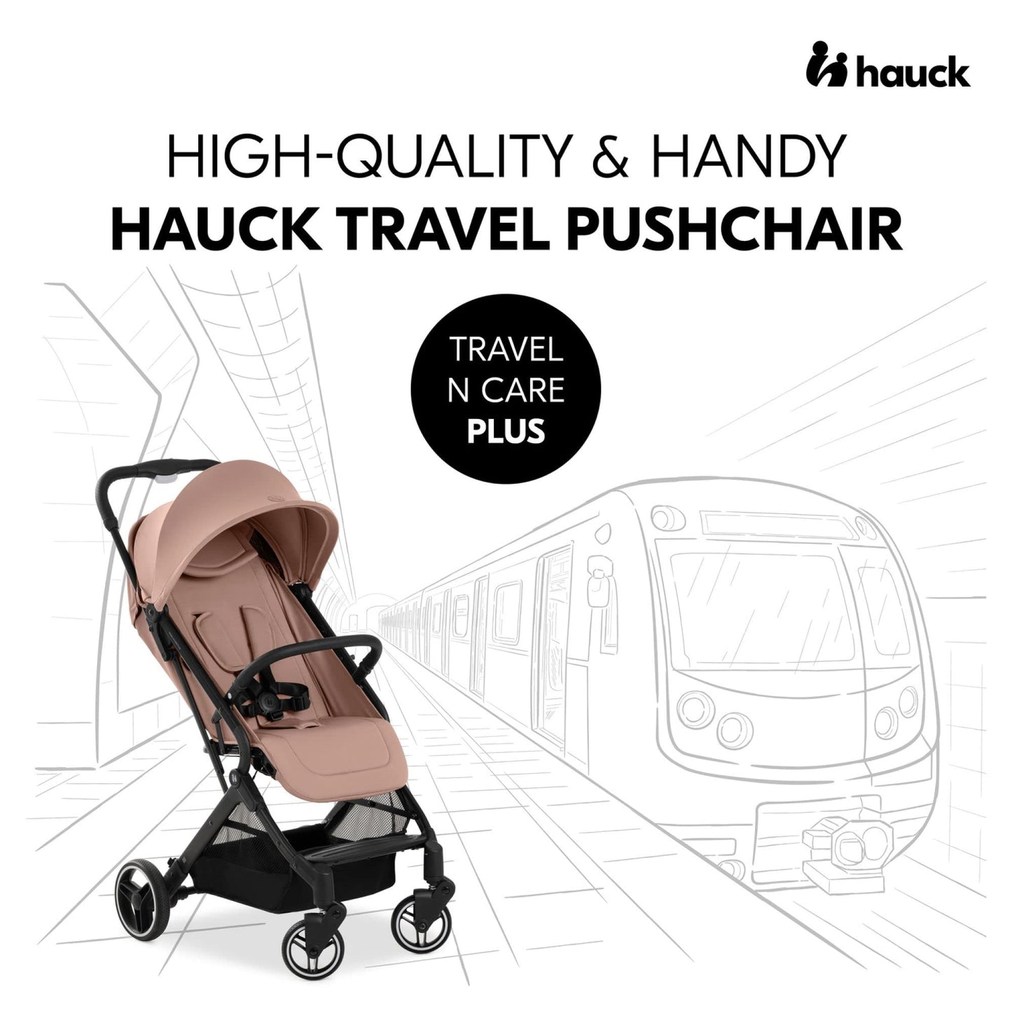 Hauck Travel N Care Plus jalutuskäru kuni 25 kg – Hazelnut
