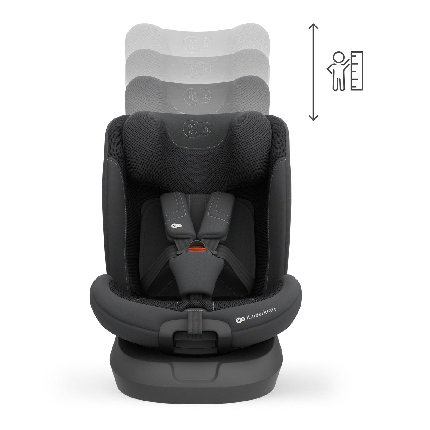 Kinderkraft I-GROW 2 PRO turvatool 0-36 kg, i-Size 40-150 cm, 360° pööratav, must